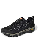 J06037 MERRELL MEN'S MOAB 2 GTX HIKING SHOE BLACK SIZE 9 Like New