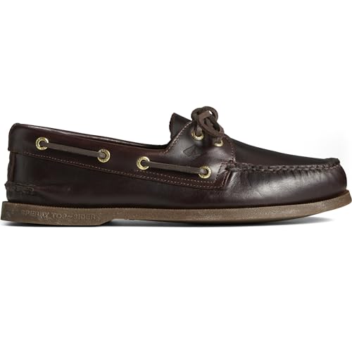SPERRY AUTHENTIC ORIGINAL MEN'S LACE UP CASUAL SHOES - SIZE 11.5 - AMARETTO - Like New