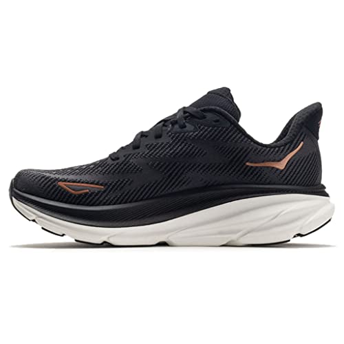 1127896 HOKA ONE ONE Clifton 9 Womens Shoes Black/Copper Size 8.5 - Like New