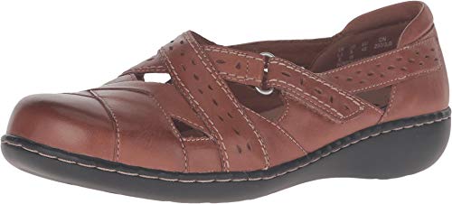 26065652 CLARKS WOMEN'S ASHLAND SPIN Q SLIP-ON LOAFER, SIZE 8, TAN Like New