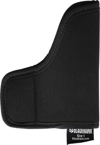 BLACKHAWK TECGRIP BLACK AMBIDEXTROUS CLIPLESS POCKET HOLSTER Like New