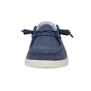 HEY DUDE WENDY SLIP-ON WOMEN'S 8 SHOE, CHAMBRAY NAVY WHITE (MUSHROOM), SIZE 8 - Brand New