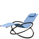 VIVERE ORBITAL ROCKING LOUNGER, PREMIUM PHIFERTEX FABRIC, ORBL1-CC - CAPE COD Like New