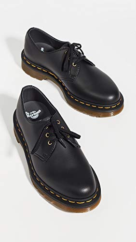 14046001 DR MARTENS UNISEX VEGAN 1461 OXFORD SHOE BLACK FELIX RUB OFF SIZE 8M/9W Like New