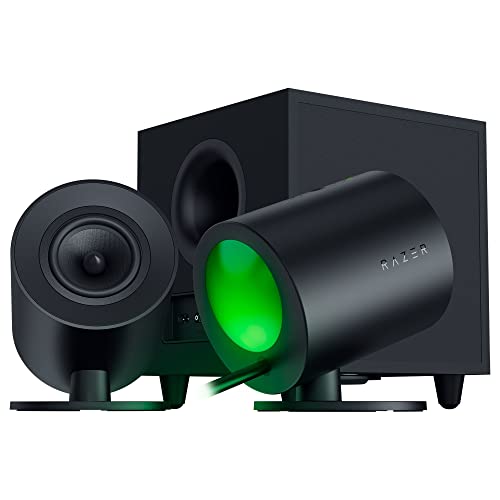 Razer Nommo V2 Full-Range 2.1 PC Gaming Speakers Wired Subwoofer THX - Black - Like New
