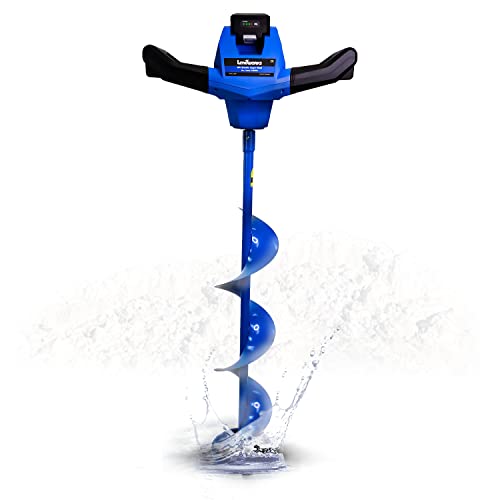 LANDWORKS ICE AUGER POWER HEAD W/STEEL 8"X39" BIT HEAVY DUTY GUO003 - BLUE Like New