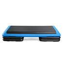 TONE FITNESS COMPACT AEROBIC STEP PLATFORM EXERCISE STEP - BLUE BLACK RISERS Like New