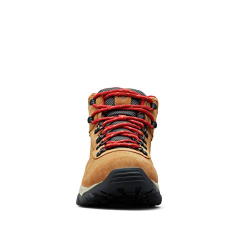 174641 COLUMBIA MEN NEWTON RIDGE PLUS II WATERPROOF BOOT, ELK/RED, SIZE 14 Like New