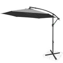FRUITEAM 10FT PATIO OFFSET CANTILEVER UMBRELLA CRANK - GRAY - Like New