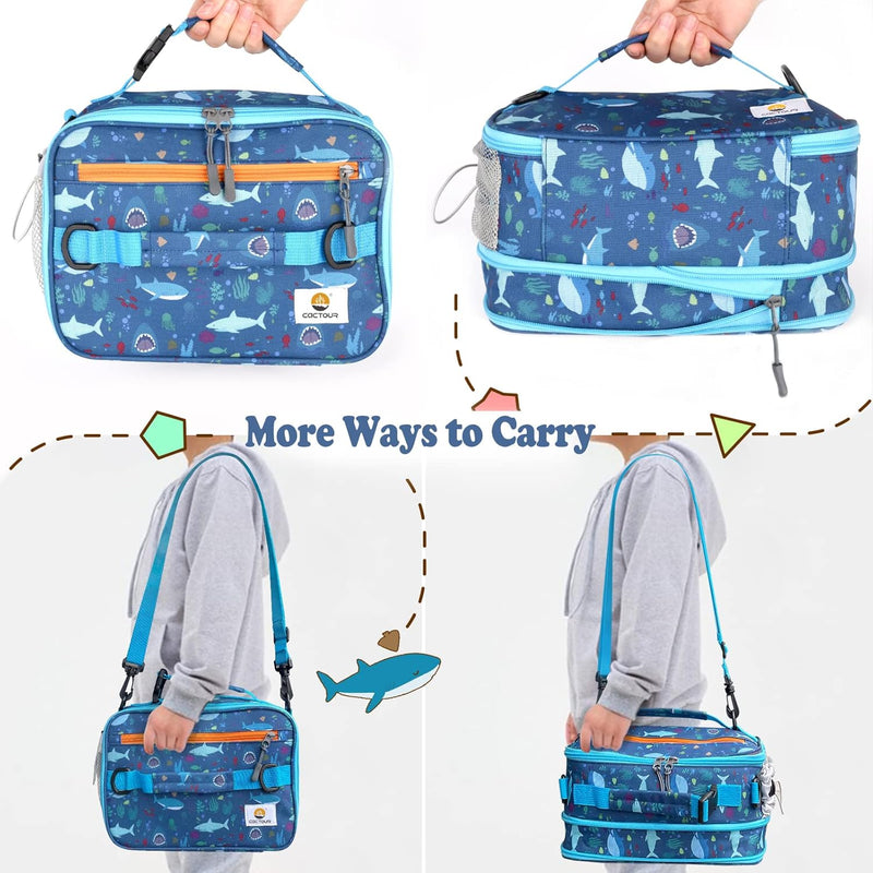 CACTOUR INSULATED LUNCH BAG - SHARK - Like New