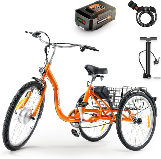 SuperHandy Tricycle Electric Bike EcoRide 3 Modes Pedal Assist - Scratch & Dent