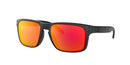 Oakley Men's Oo9102 Holbrook Square Matte Black/Prism Ruby Size 57 - Like New