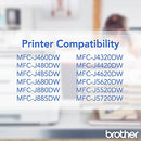 BROTHER LC2033PKS CYAN/MAGENTA/YELLOW HIGH YIELD INK CARTRIDGE 3/PACK - Brand New