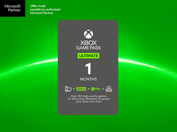 Xbox Game Pass Ultimate – 1 Month Membership for New Accounts or Expired Membership Accounts Only – Xbox Series X|S, Xbox One, Windows [Digital Code] - Non-Stackable - Digital Delivery