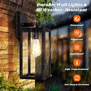 BRIGHTEVER 2-PACK OUTDOOR LIGHT FIXTURES WALL MOUNT WATERPROOF B04018P2PK-BK - Like New