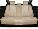 OASIS AUTO Seat Covers Accessories Full Set Premium Nappa Leather (OS-003 Tan) - Brand New