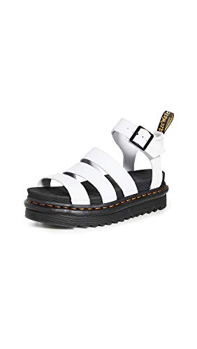 DR. MARTENS WOMEN'S BLAIRE SANDAL - WHITE HYDRO LEATHER - SIZE 9 Like New