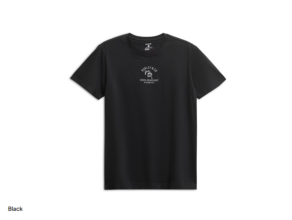 HURLEY ALOHA TEE | LARGE - BLACK - Brand New