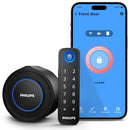 PHILIPS MATTE BLACK SMART WI-FI AND TOUCHSCREEN KEYPAD ELECTRONIC LOCK- BLACK - Like New