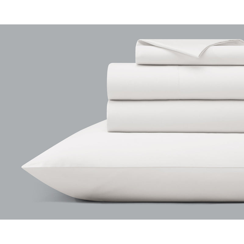 ORIGANAMI 330 THREAD COUNT COTTON SATEEN QUEEN SHEET SET, CLOUD - Brand New