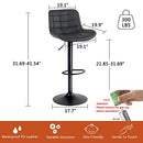 YOUTASTE Bar Stool Set of 2 PU Leather Upholstered Counter Height Barstools - Brand New
