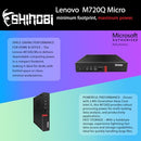 LENOVO THINKCENTRE M720Q I5-8500T 8GB 256GB NVME MINI DESKTOP - BLACK - Like New