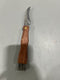 GENERIC MUSHROOM FOLDING POCKET KNIFE WITH BROWN BEECHWOOD HANDLE - BROWN - Like New