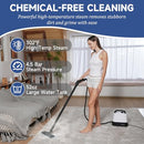 WIRQO STEAM CLEANER WITH 24-PIECE ATTACHMENTS, MULTIPURPOSE STEAMER -WHITE - Like New