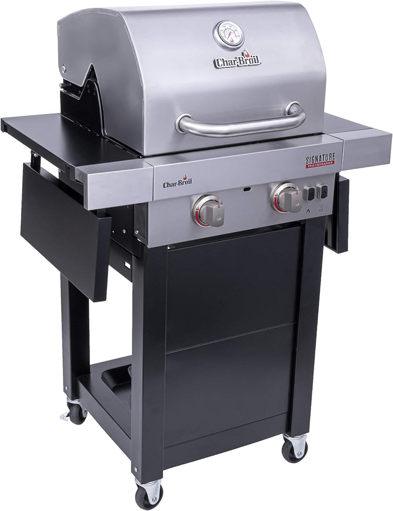 Char-Broil Signature TRU-Infrared 2-Burner Cart Style Gas Grill -Stainless/Black - Like New