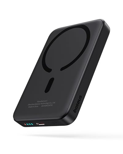 BASEUS MAGSAFE PORTABLE CHARGER 10000MAH WIRELESS MAGNETIC POWER BANK - BLACK - Brand New