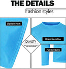 GALAXY BY HARVICE MEN'S LONG SLEEVE MOISTURE WICKING CREW NECK TEE MELANGE M - Brand New