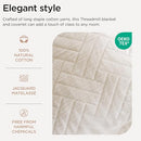 Threadmill Luxury Cotton Blankets All-Season 100% Cotton Coverlet Fits Full Bed - Like New