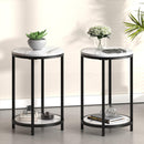 WiberWi Round Side Table Set of 2, Modern Nightstand End Table - Brand New