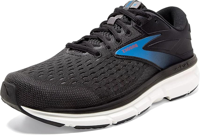 BROOKS MEN'S DYAD 11 RUNNING SHOE - SIZE: MEN 8.5 - BLACK/EBONY/BLUE - Like New