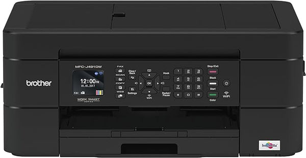 Brother Wireless All-in-One Inkjet Printer Multi-function MFC-J491DW - Black Like New