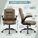 LEATHER OFFICE CHAIR PU HOME COMPUTER DESK CHAIRS WITH ERGONOMIC BACK SUPPORT - Like New