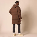 Amazon Essentials Men's Hooded Long Puffer Coat, Deep Brown, Large - Brand New