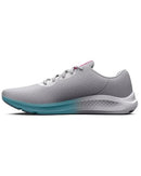 UNDER ARMOUR WOMEN'S CHARGED PURSUIT 3 - SIZE 9 - HALO GRAY/HALO GRAY/REBEL PINK Like New