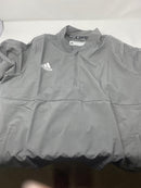 ADIDAS GL7885 WOMEN'S SIDELINE 21 LONG SLEEVE 1/4 ZIP PULLOVER - XL - GRAY/WHITE - Like New