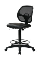 WORKSMART - DC SERIES VINYL DRAFTING CHAIR - BLACK - Like New