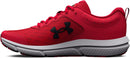 3026175 Under Armour Men's Charged Assert 10 Running Shoe Red/Red/Black 7.5 Like New