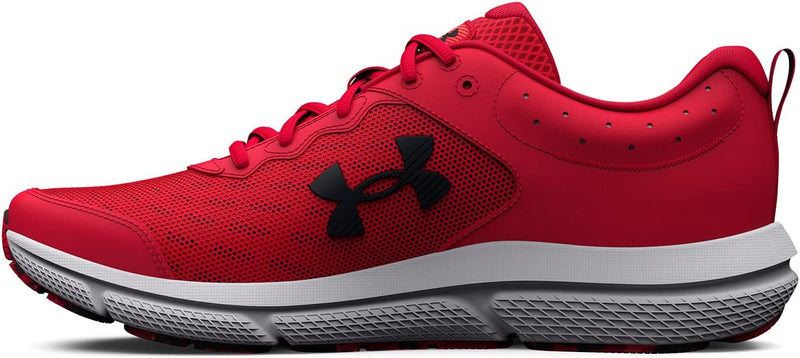 3026175 Under Armour Men's Charged Assert 10 Running Shoe Red/Red/Black 7.5 - Like New