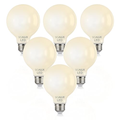 A19 LED Light Bulb 9.5W 2700K Dimming E26 Medium Base, 6 Packs - G25 Soft White - Like New
