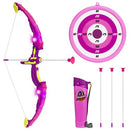Best Choice Products Light Up Archery Toy Play Set Cup Arrows Target - Pink - Like New