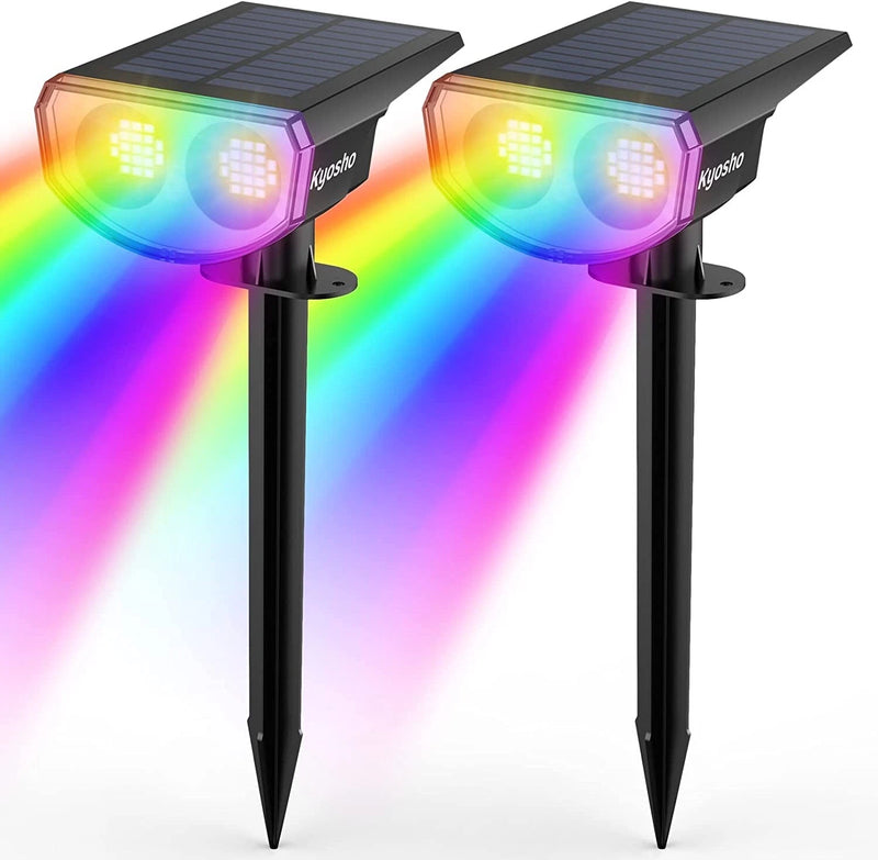 GENERIC SOLAR LANDSCAPE LIGHTS 2 PACK EASY INSTALLATION - BLACK - Like New
