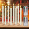 FOOING 8pcs Real Wax LED Flameless Taper Candles 10-Key Remote Timer 9.6in Like New