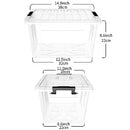 CETOMO LIDDED STORAGE BIN STACKABLE STORAGE BOX ORGANIZING CONTAINER - CLEAR - Like New