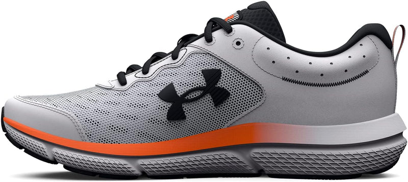 3026175 Under Armour Men Charged Assert 10 Run Shoe White/White/Black Size 10 - Like New