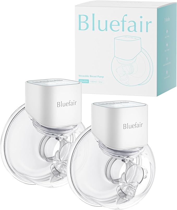 Bluefair Breast Pump Wearable Pump Hands-Free 3 Modes 2 Pack - White Like New