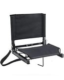 Ohuhu Stadium Chair Bleacher with Back Support Seat - Black - Brand New